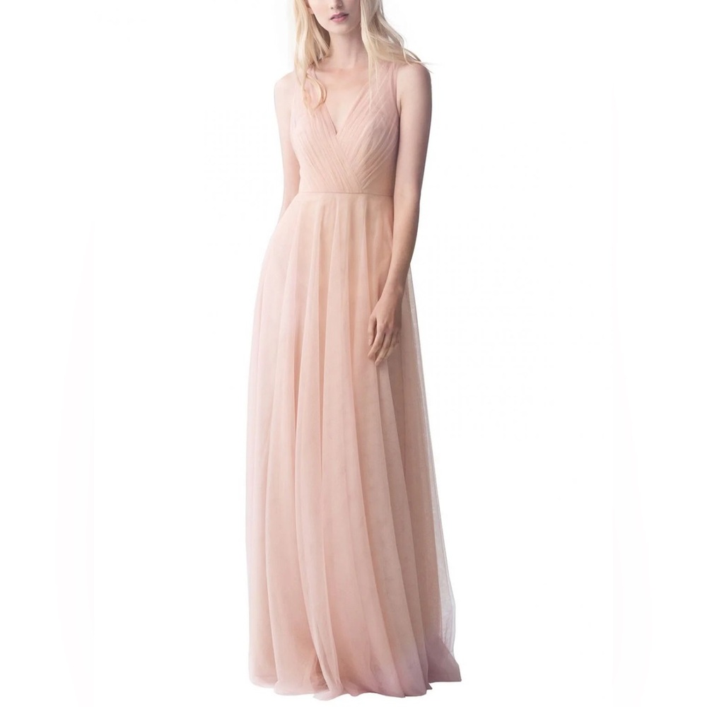 Jenny Yoo Emilie Soft Tulle Pink Maxi Dress